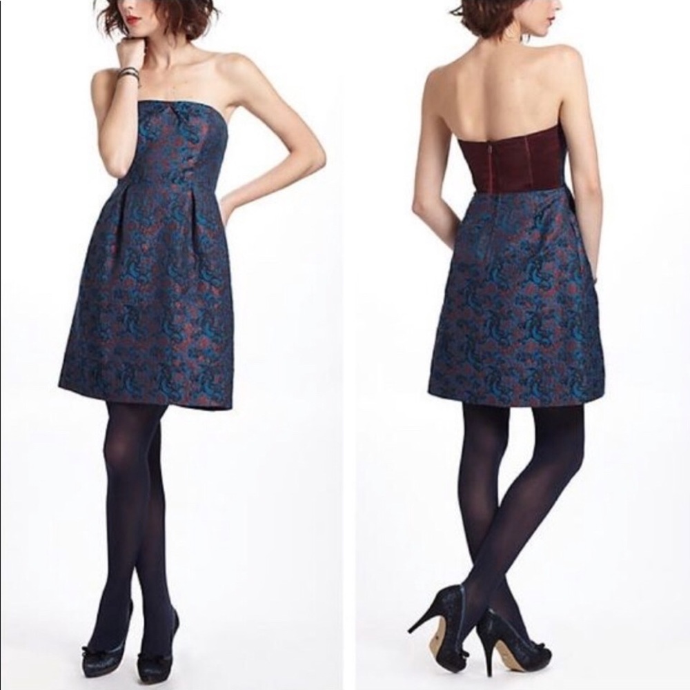 Anthropologie Maeve Floral Brocade dress